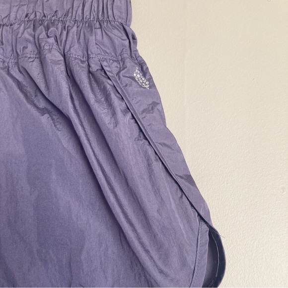 Free People Smocked High Waist Windbreaker Running Shorts - Picture 3 of 3